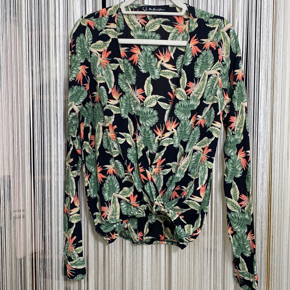 For Love & Lemons Tropical Wrap Top